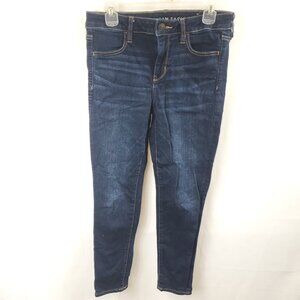 American Eagle Womens Sz 10 Short Skinny Leg Next Level Stretch Dark Blue Jeans